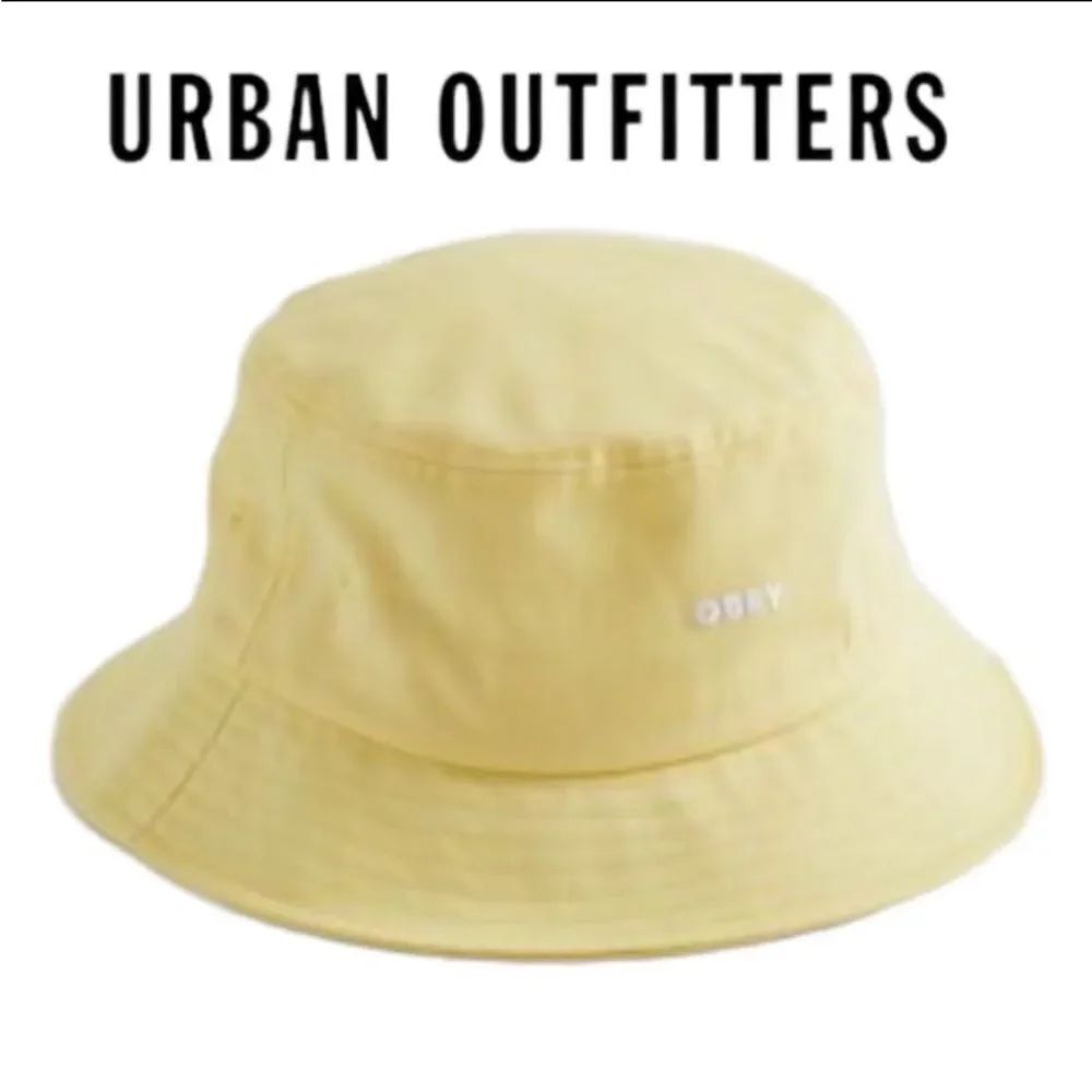 New OBEY Urban Outfitters UO Bold Yellow Twill Bucket Cap Hat